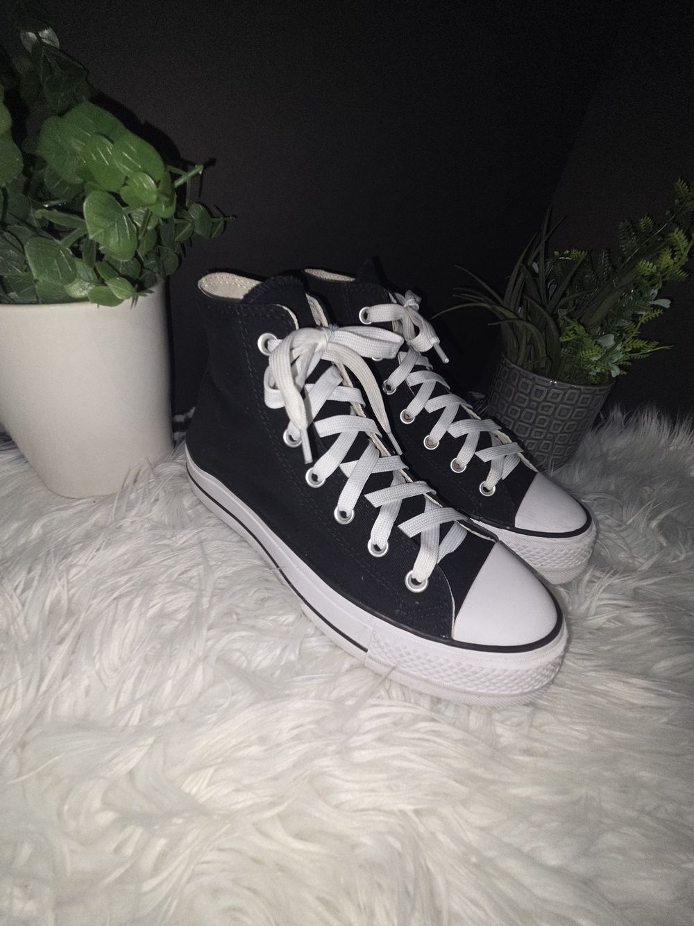 Converse Chuck Taylor All Star Black Platform High Top Sneakers. Size 9 - Picture 5 of 15